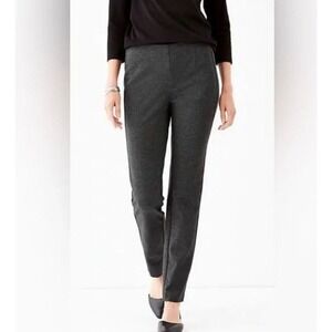 J Jill Ponte Slim Leg Pant S Small Pull On Heather Gray Office Career Travel